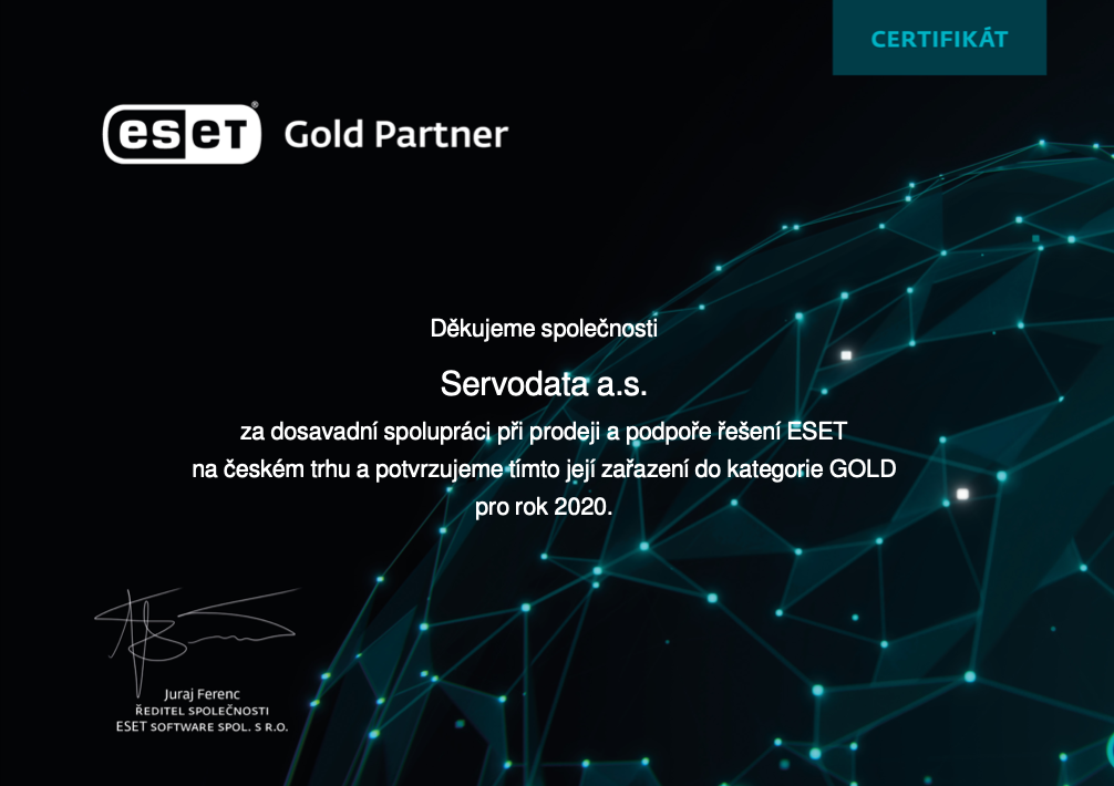 We are Eset Gold Partner 2020